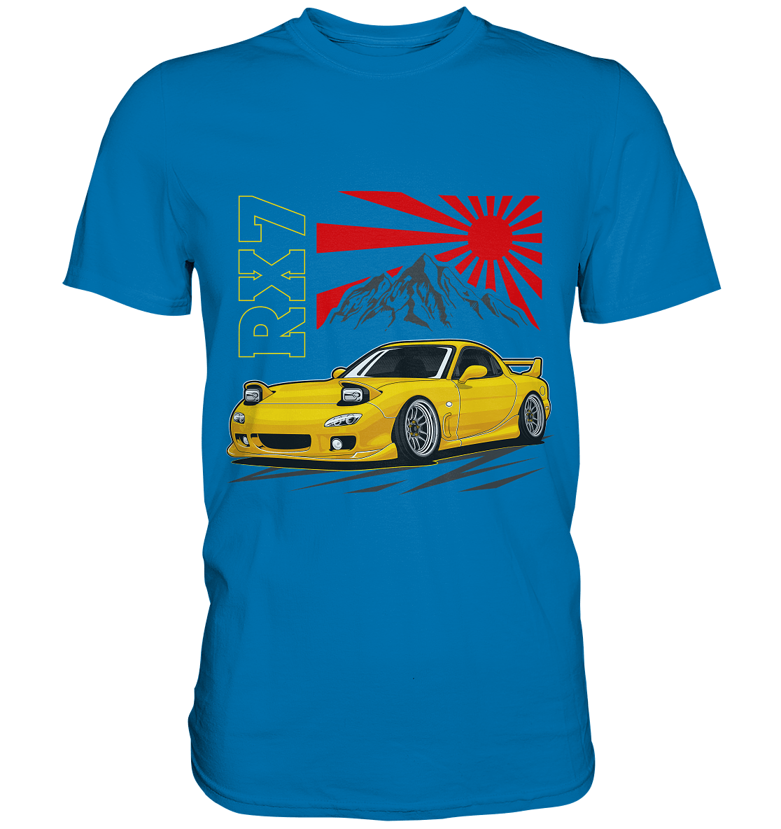 Stanced RX7 - Premium Shirt - MotoMerch.de