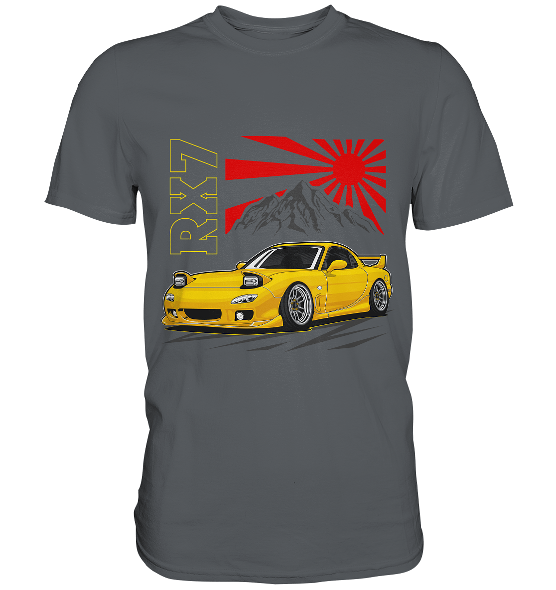 Stanced RX7 - Premium Shirt - MotoMerch.de