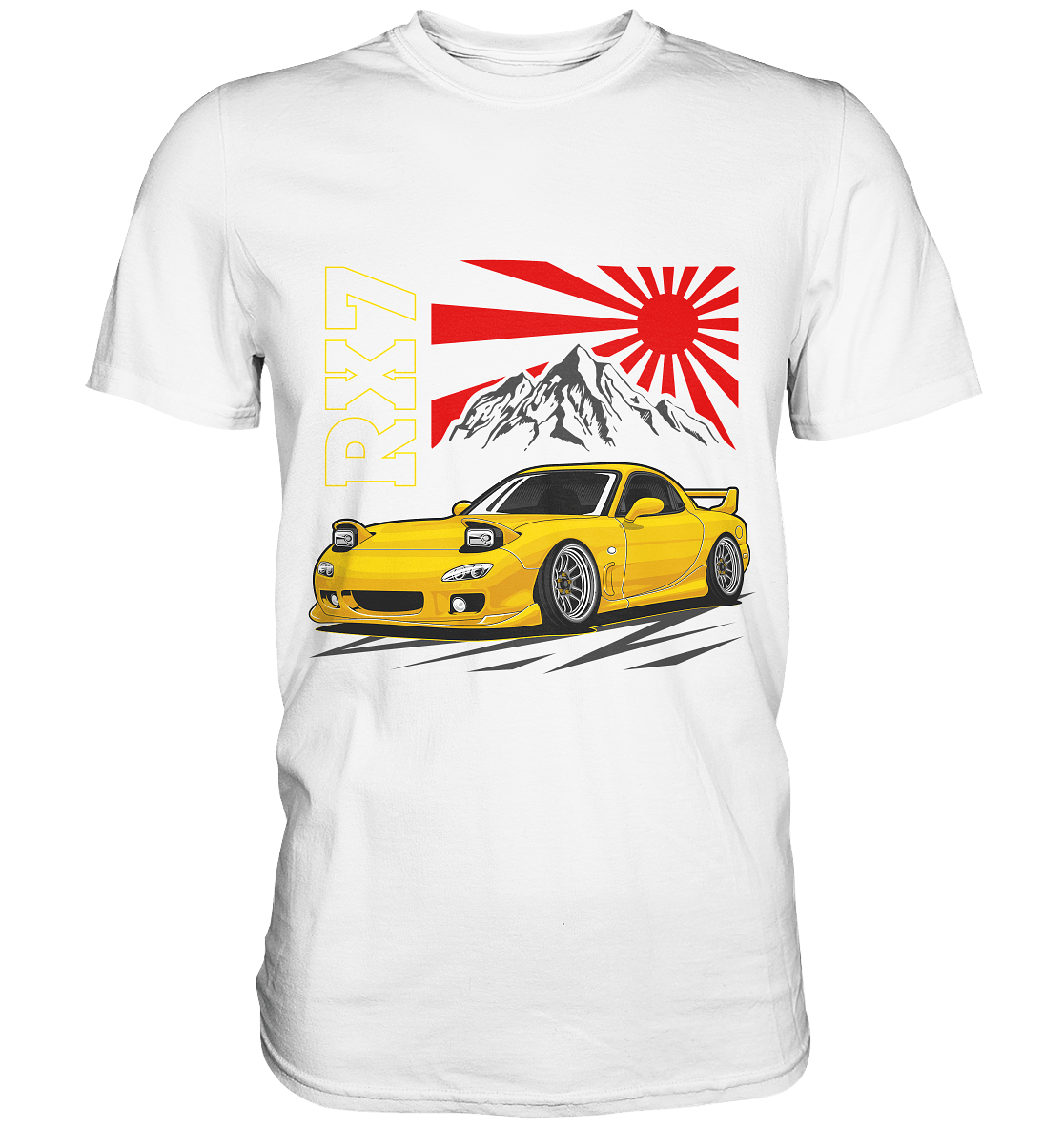 Stanced RX7 - Premium Shirt - MotoMerch.de