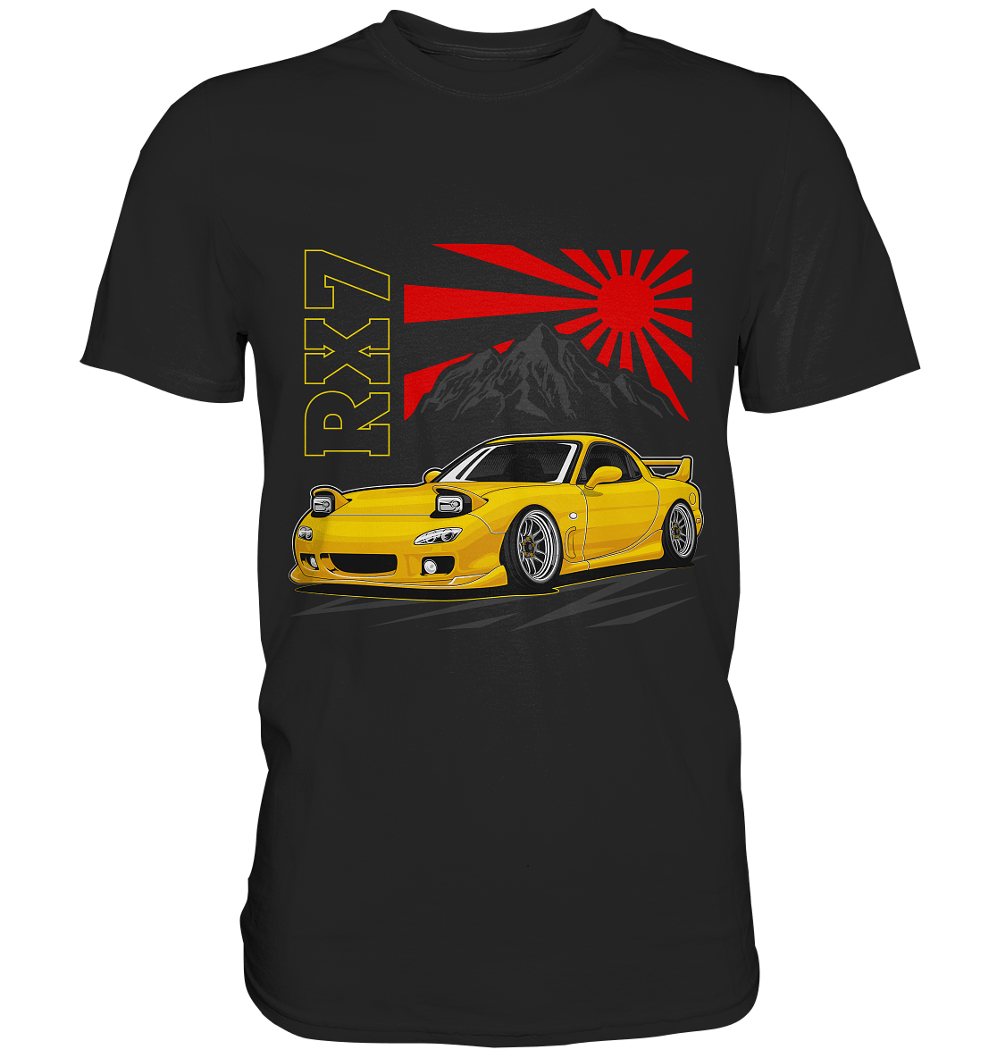 Stanced RX7 - Premium Shirt - MotoMerch.de