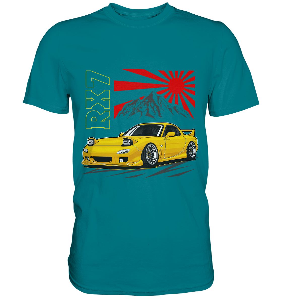 Stanced RX7 - Premium Shirt - MotoMerch.de