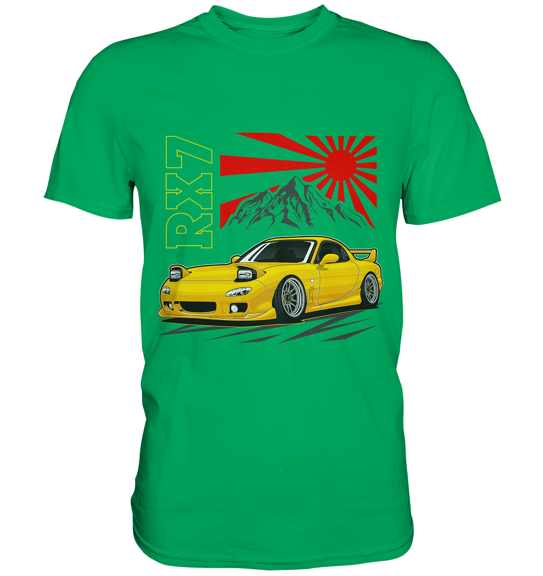 Stanced RX7 - Premium Shirt - MotoMerch.de