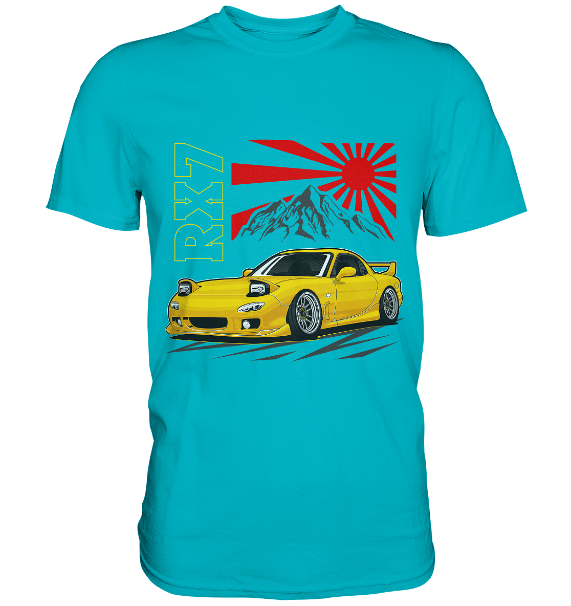 Stanced RX7 - Premium Shirt - MotoMerch.de