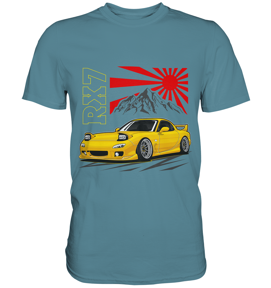 Stanced RX7 - Premium Shirt - MotoMerch.de