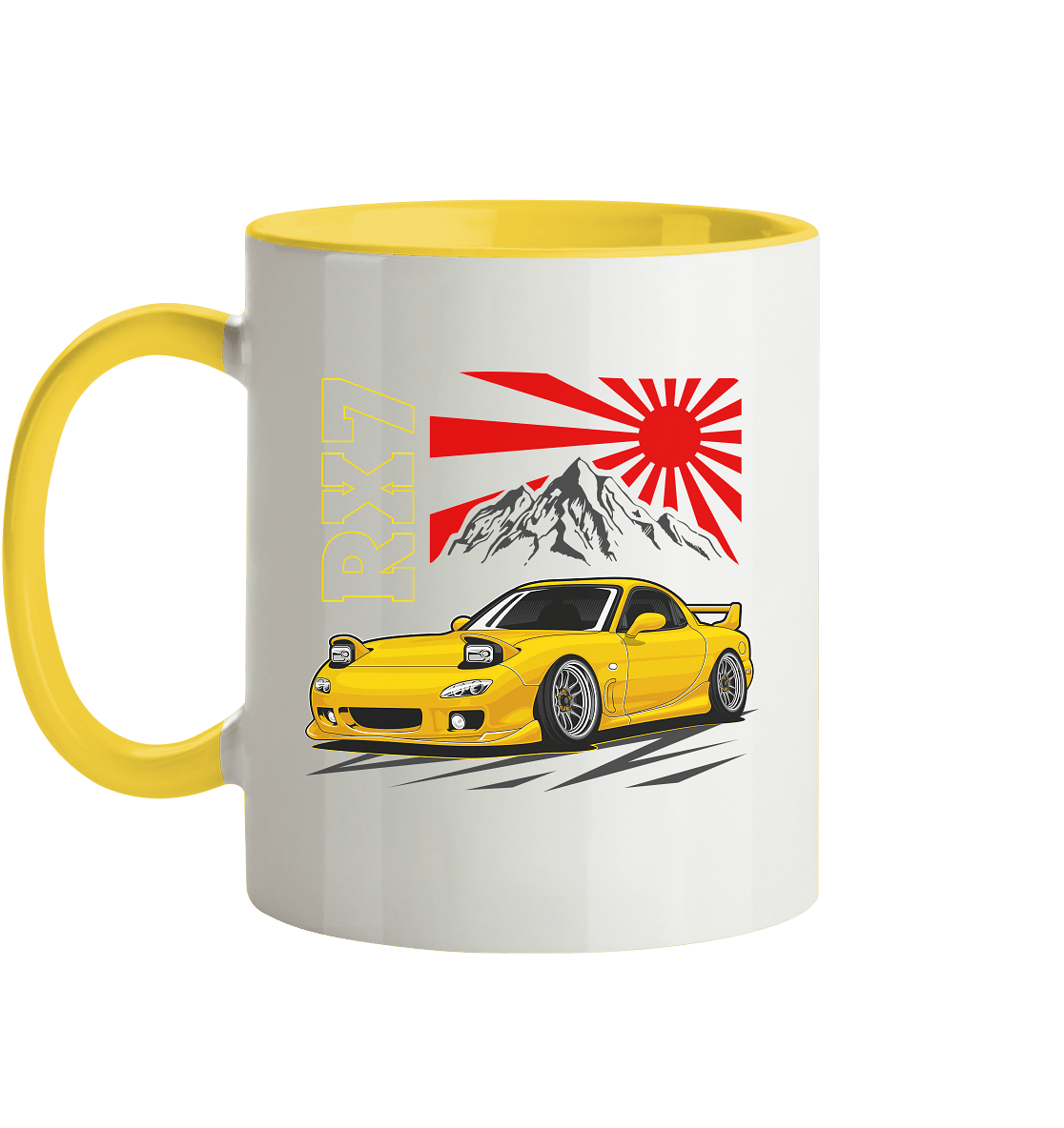 Stanced RX7 - Tasse zweifarbig - MotoMerch.de