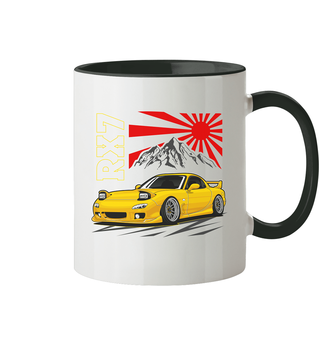 Stanced RX7 - Tasse zweifarbig - MotoMerch.de