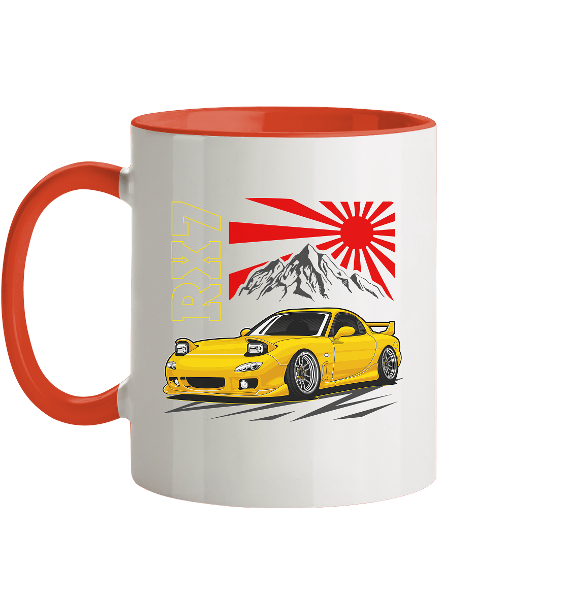 Stanced RX7 - Tasse zweifarbig - MotoMerch.de