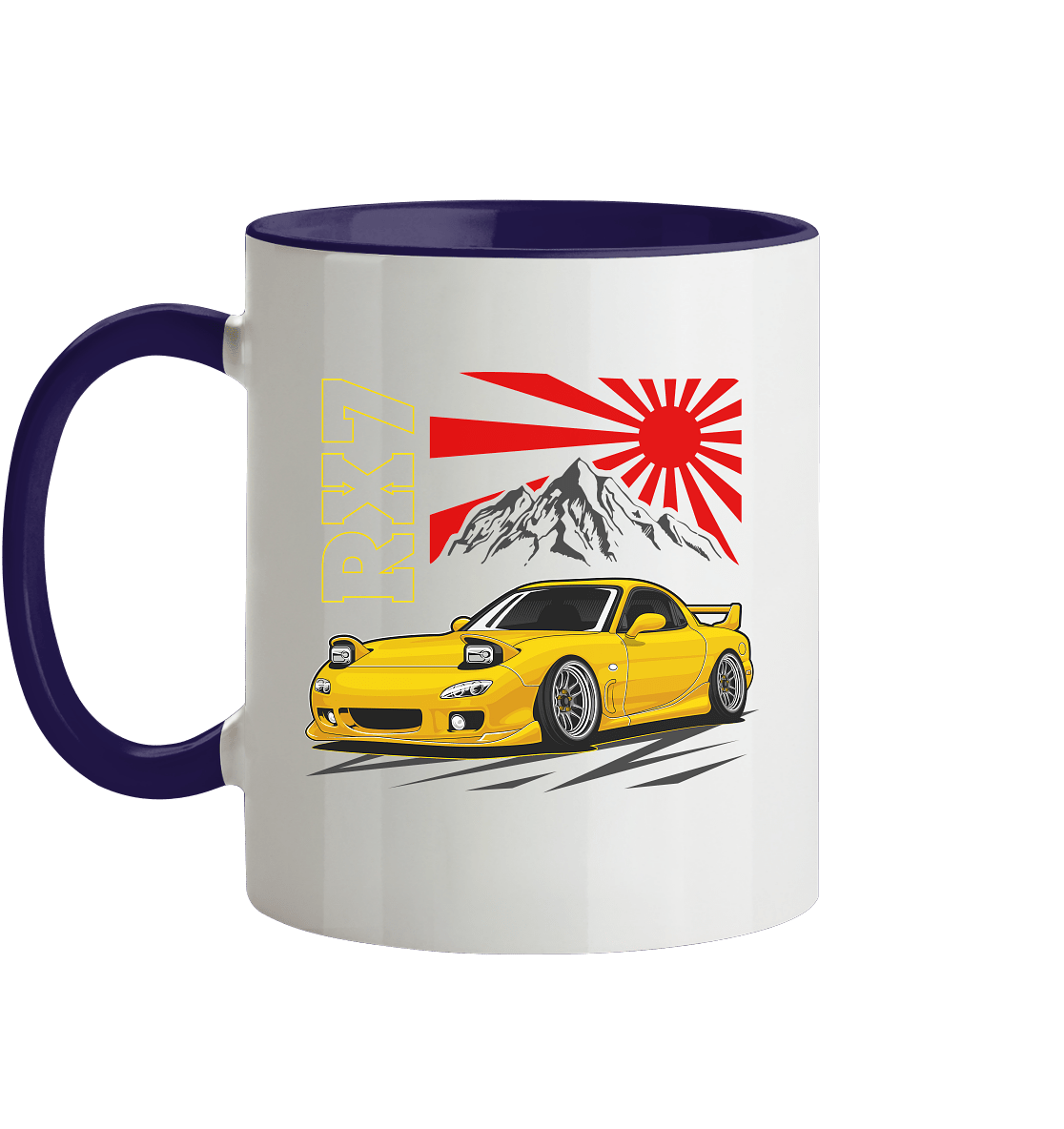 Stanced RX7 - Tasse zweifarbig - MotoMerch.de