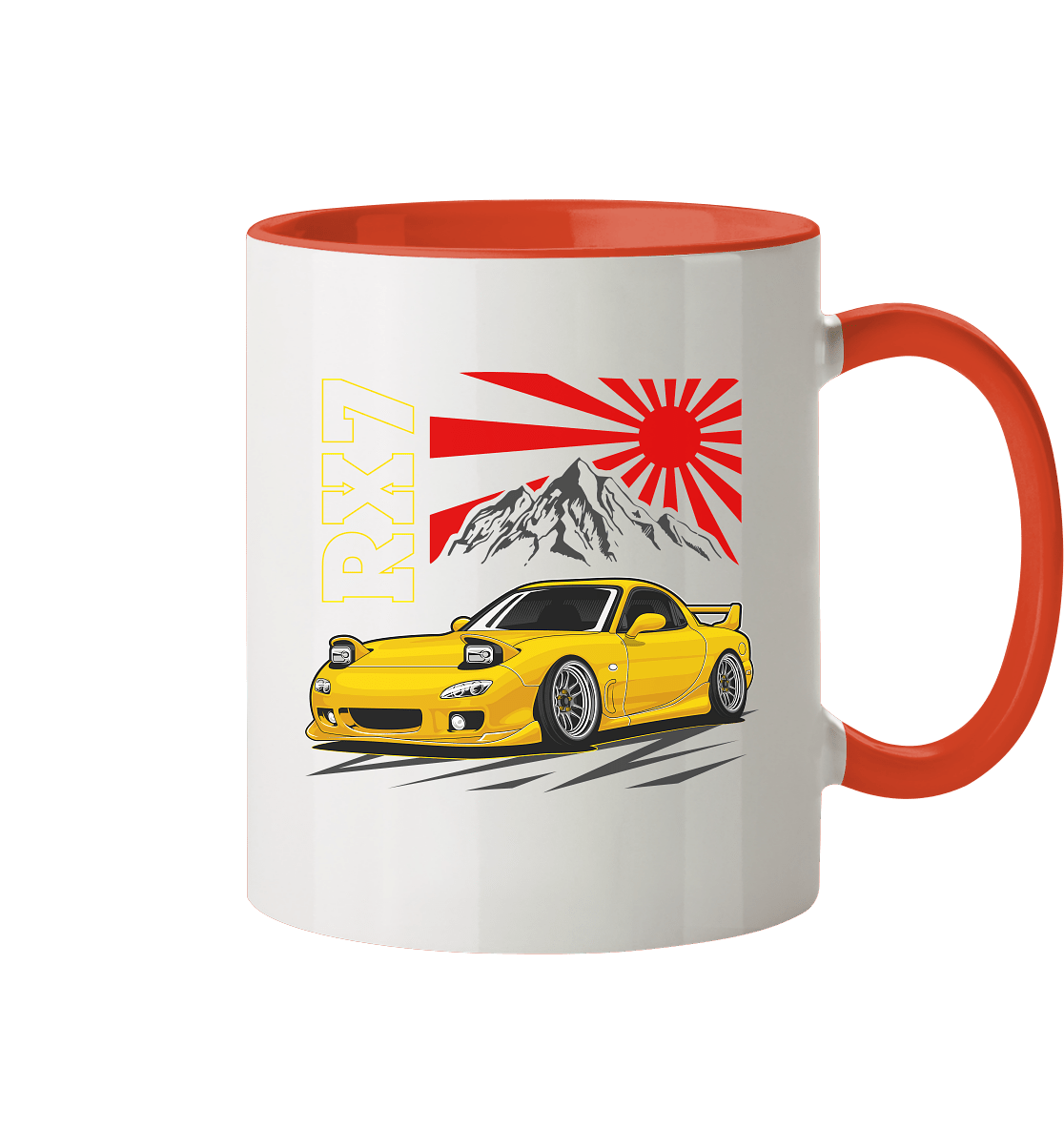 Stanced RX7 - Tasse zweifarbig - MotoMerch.de