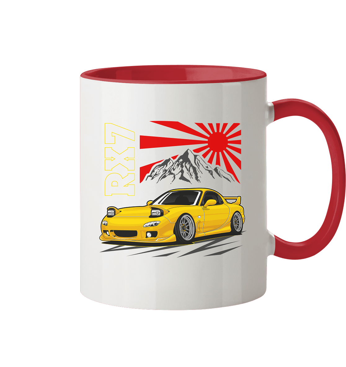 Stanced RX7 - Tasse zweifarbig - MotoMerch.de