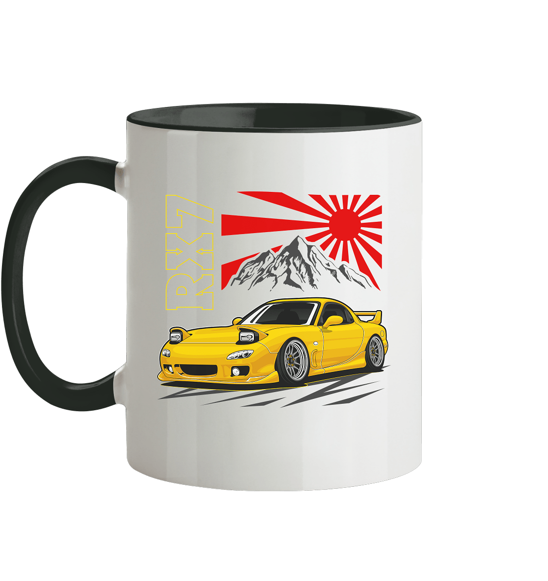 Stanced RX7 - Tasse zweifarbig - MotoMerch.de