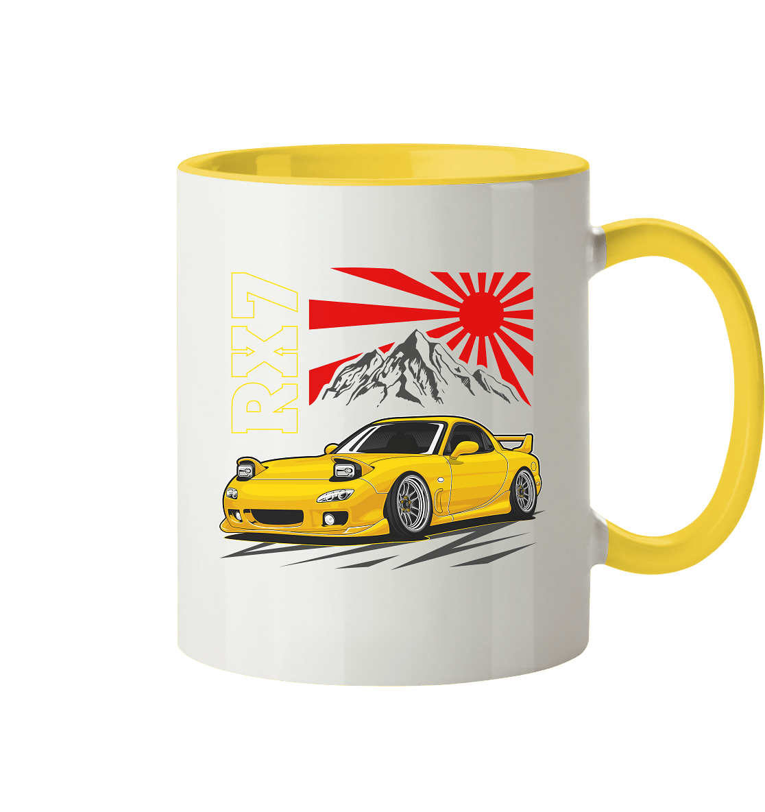 Stanced RX7 - Tasse zweifarbig - MotoMerch.de