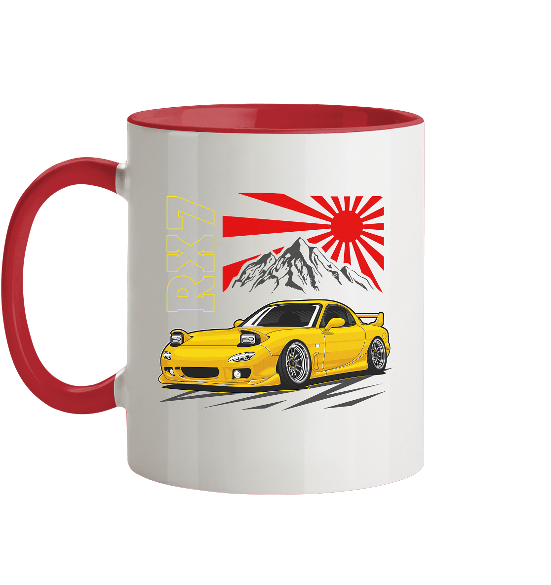 Stanced RX7 - Tasse zweifarbig - MotoMerch.de