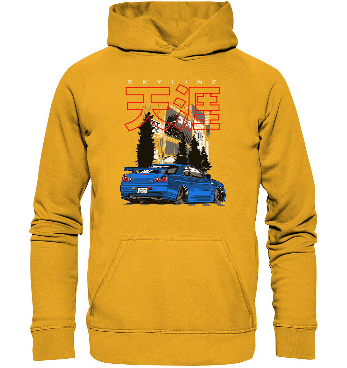 Stanced Skyline R34 GT-R - Basic Unisex Hoodie - MotoMerch.de