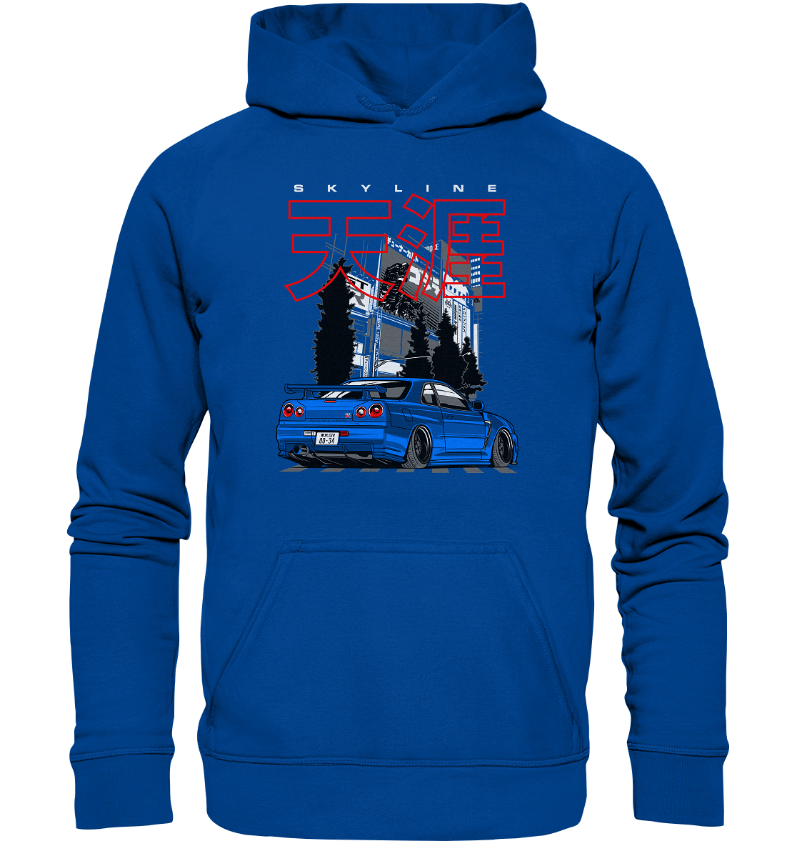 Stanced Skyline R34 GT-R - Basic Unisex Hoodie - MotoMerch.de