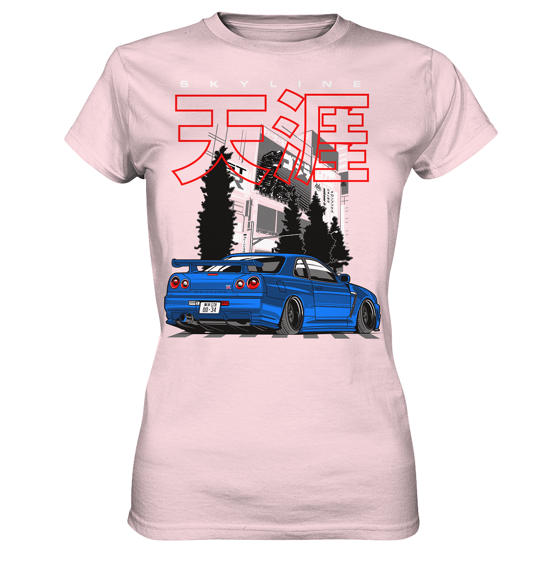 Stanced Skyline R34 GT-R - Ladies Premium Shirt - MotoMerch.de