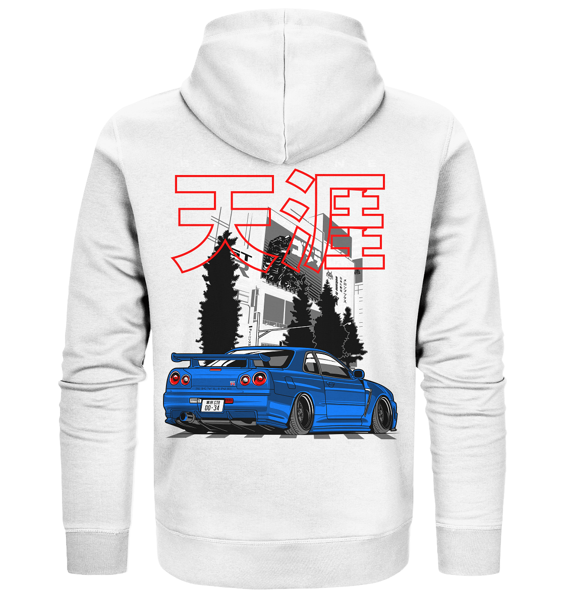 Stanced Skyline R34 GT-R - Organic Zipper - MotoMerch.de