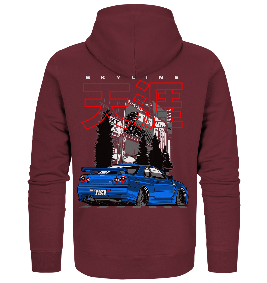 Stanced Skyline R34 GT-R - Organic Zipper - MotoMerch.de