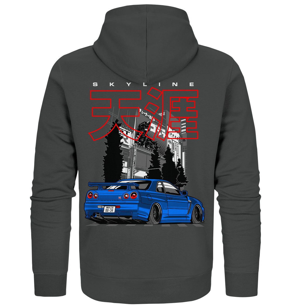 Stanced Skyline R34 GT-R - Organic Zipper - MotoMerch.de