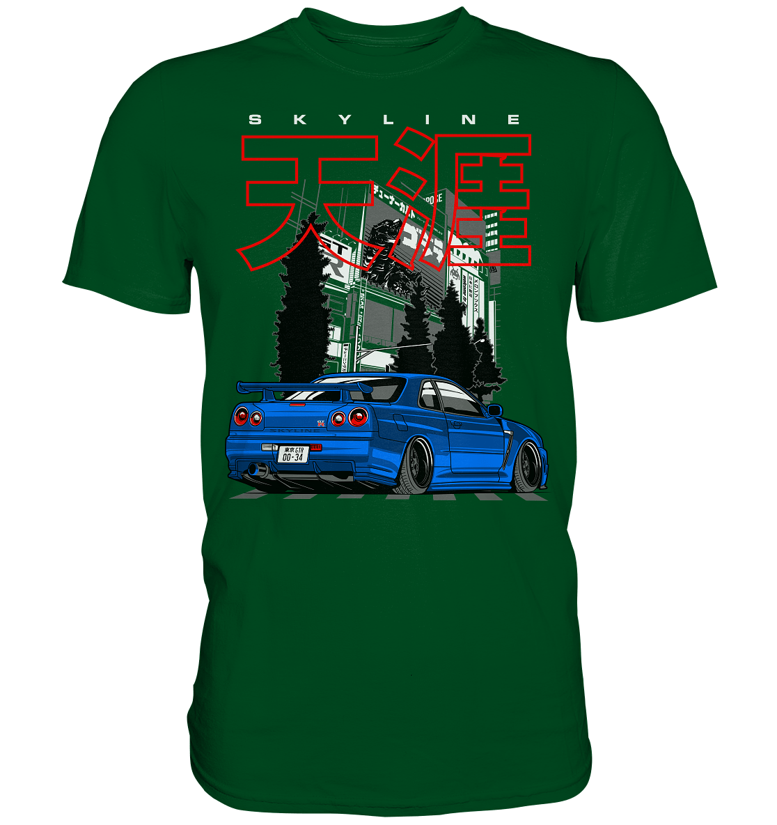 Stanced Skyline R34 GT-R - Premium Shirt - MotoMerch.de