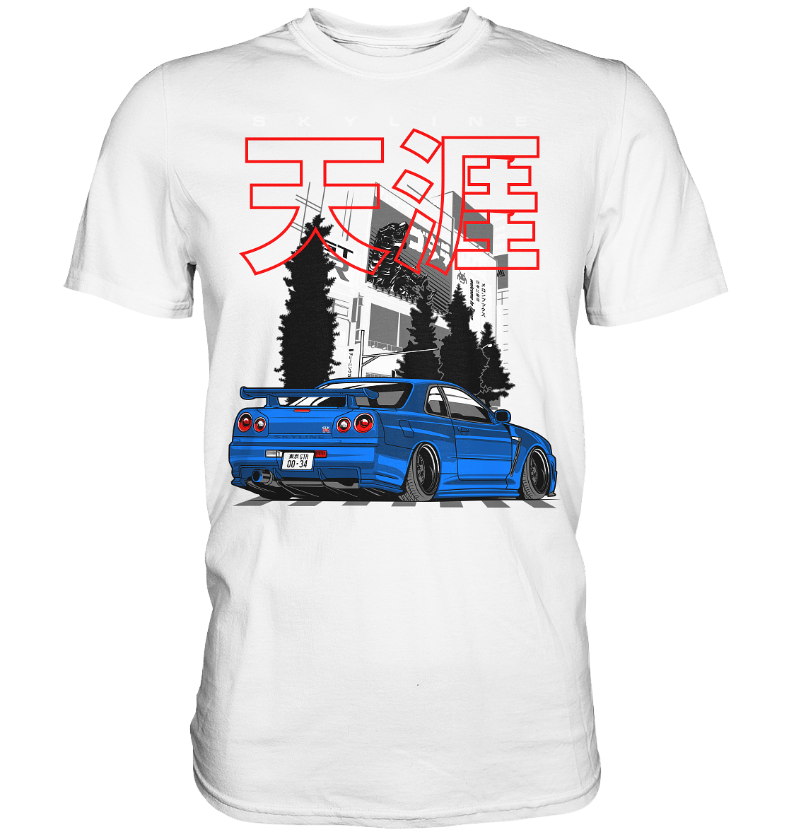 Stanced Skyline R34 GT-R - Premium Shirt - MotoMerch.de