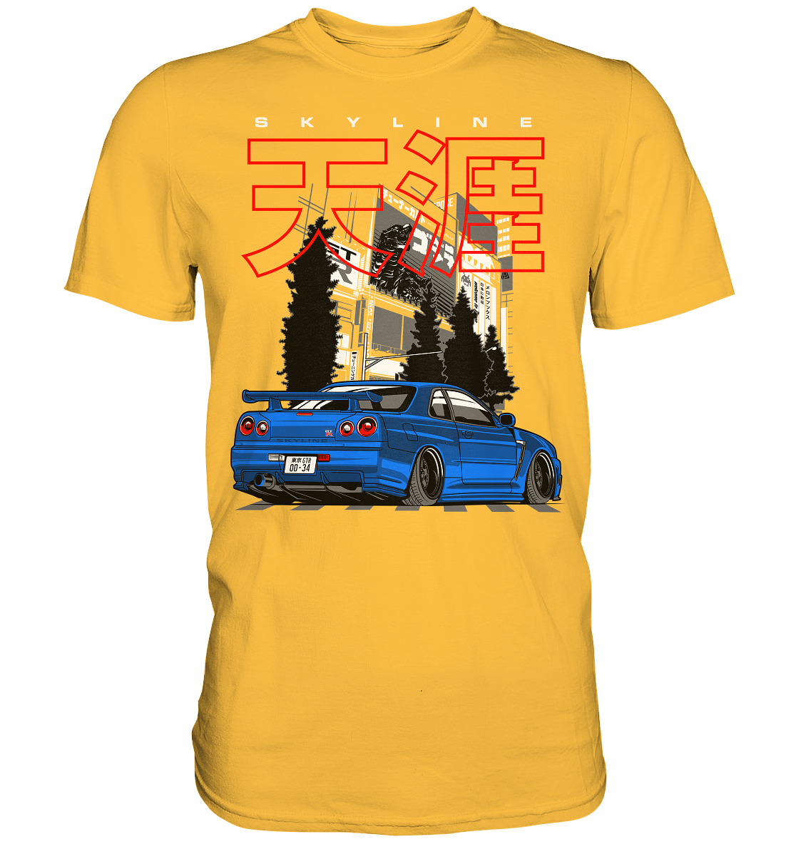Stanced Skyline R34 GT-R - Premium Shirt - MotoMerch.de