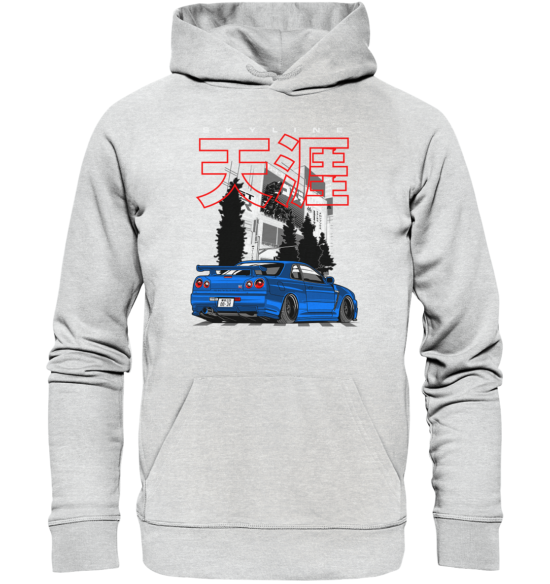 Stanced Skyline R34 GT-R - Premium Unisex Hoodie - MotoMerch.de