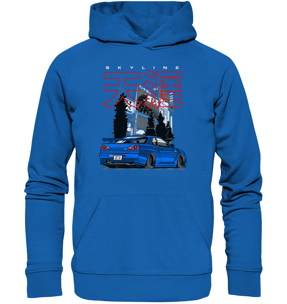 Stanced Skyline R34 GT-R - Premium Unisex Hoodie - MotoMerch.de