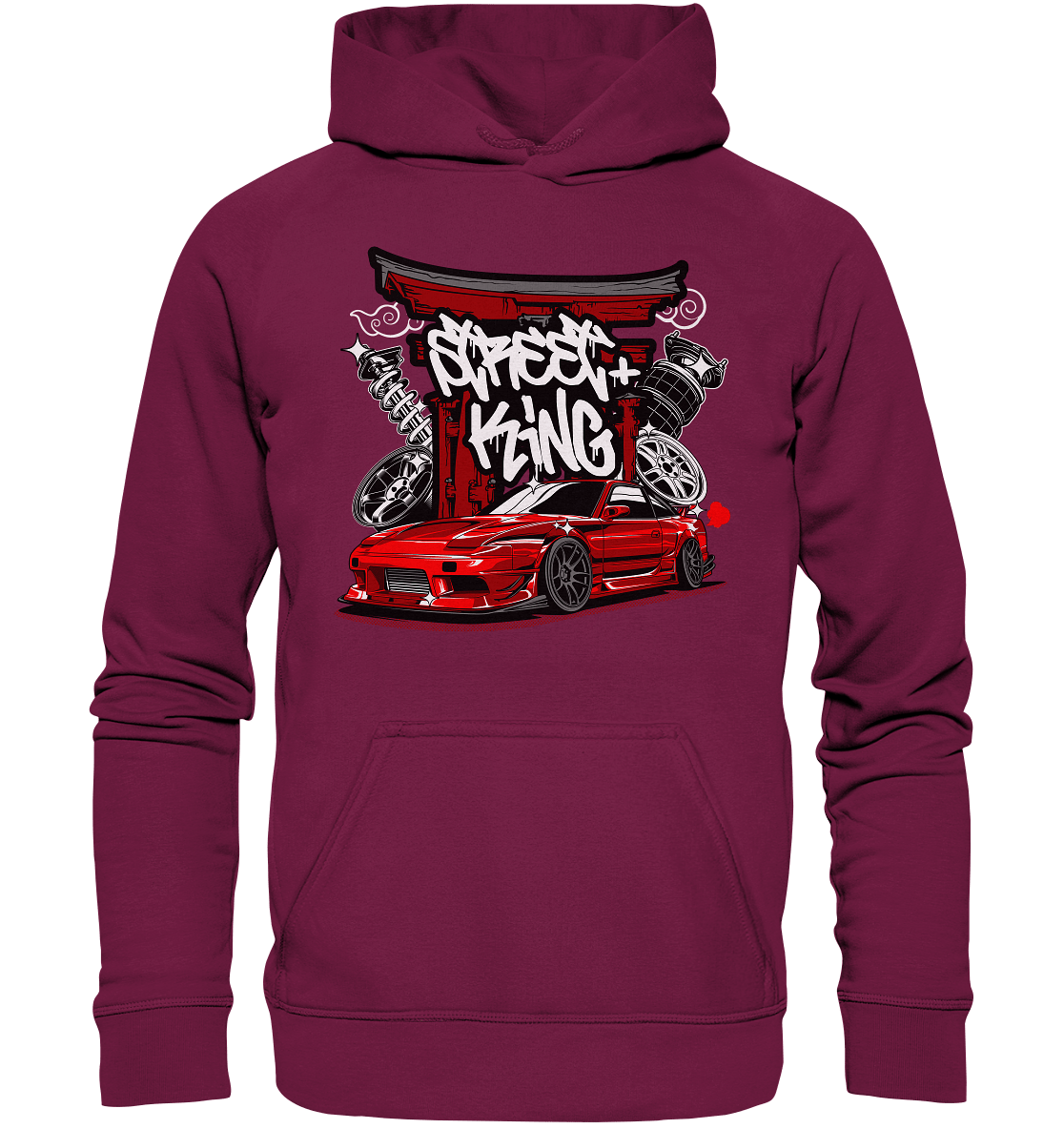 Street King Nissan Silvia S13 - Basic Unisex Hoodie - MotoMerch.de