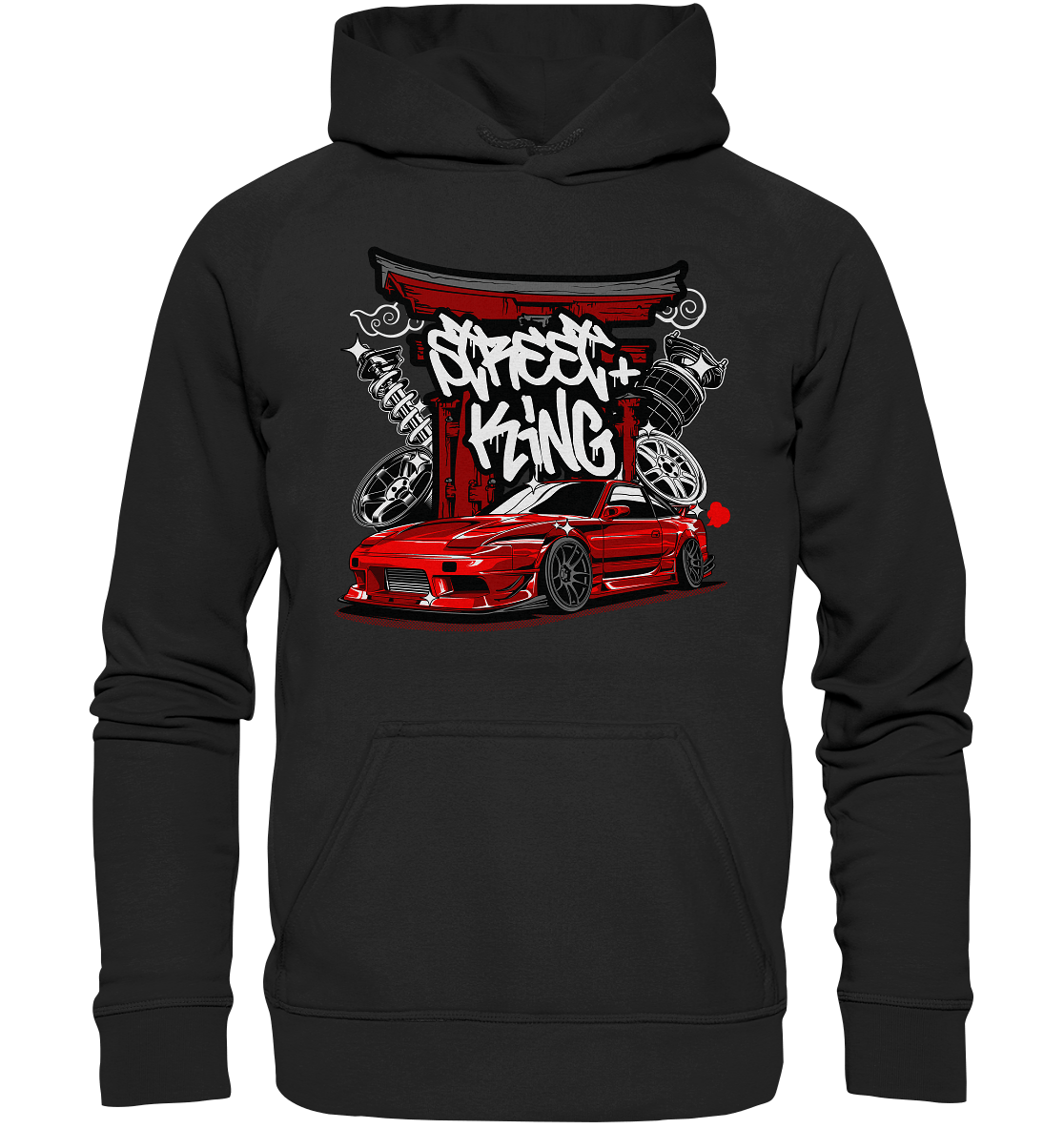 Street King Nissan Silvia S13 - Basic Unisex Hoodie - MotoMerch.de