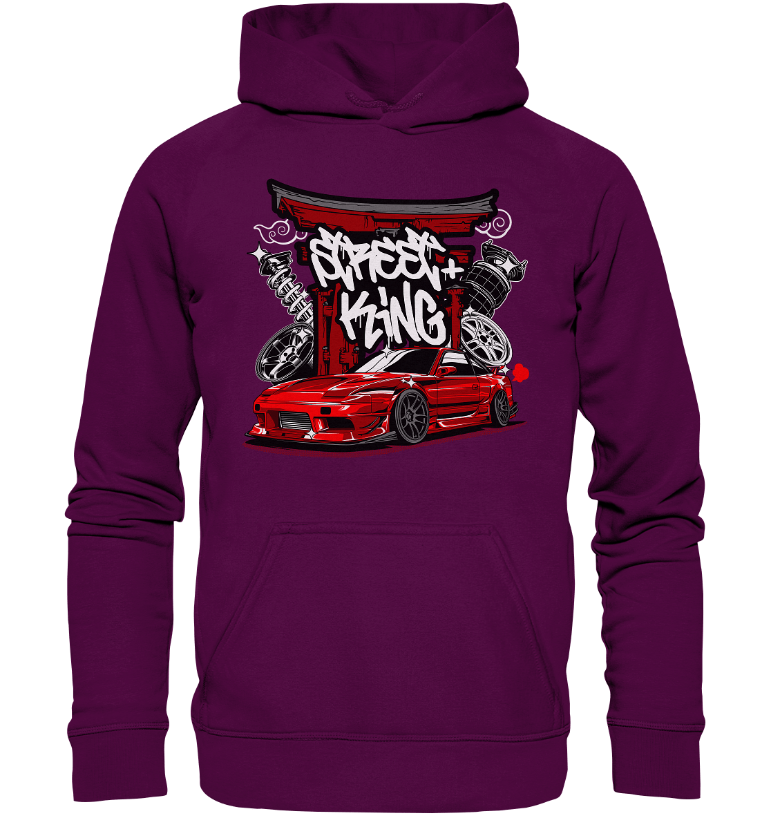 Street King Nissan Silvia S13 - Basic Unisex Hoodie - MotoMerch.de