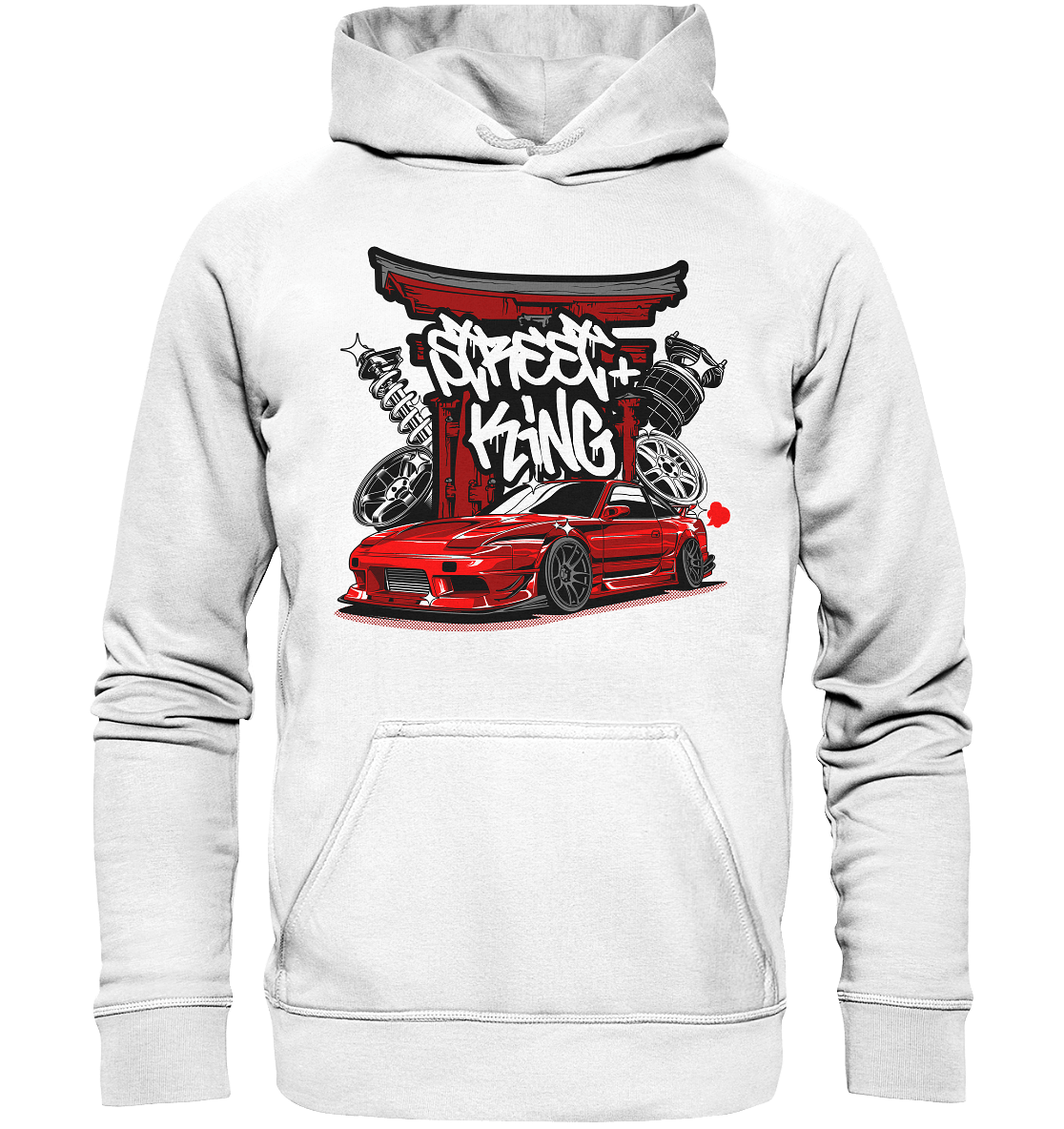 Street King Nissan Silvia S13 - Basic Unisex Hoodie - MotoMerch.de