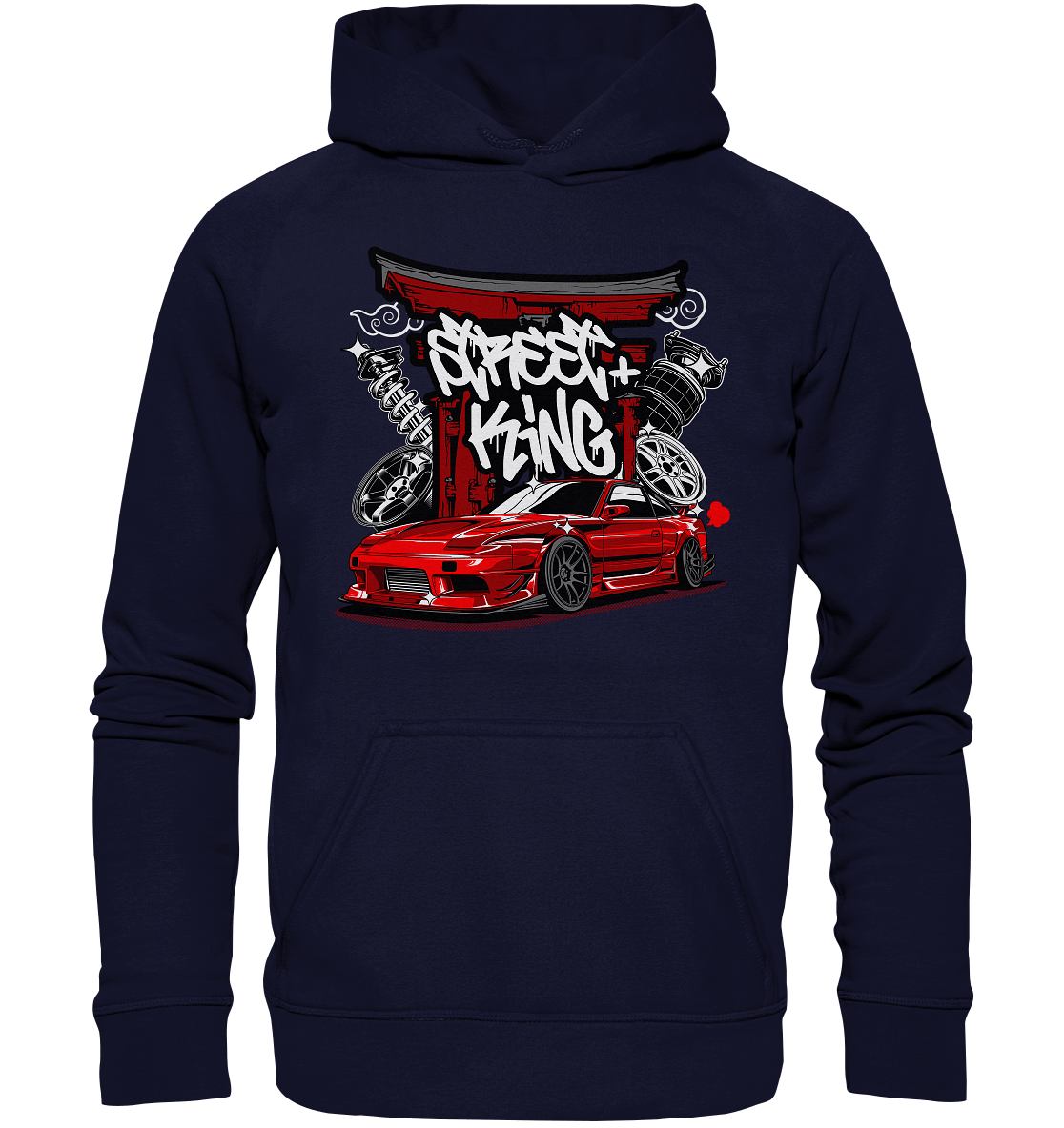 Street King Nissan Silvia S13 - Basic Unisex Hoodie XL - MotoMerch.de