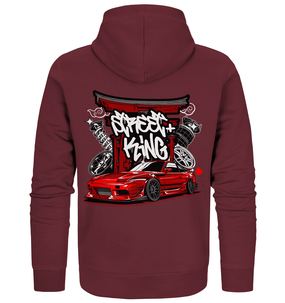 Street King Nissan Silvia S13 - Organic Zipper - MotoMerch.de