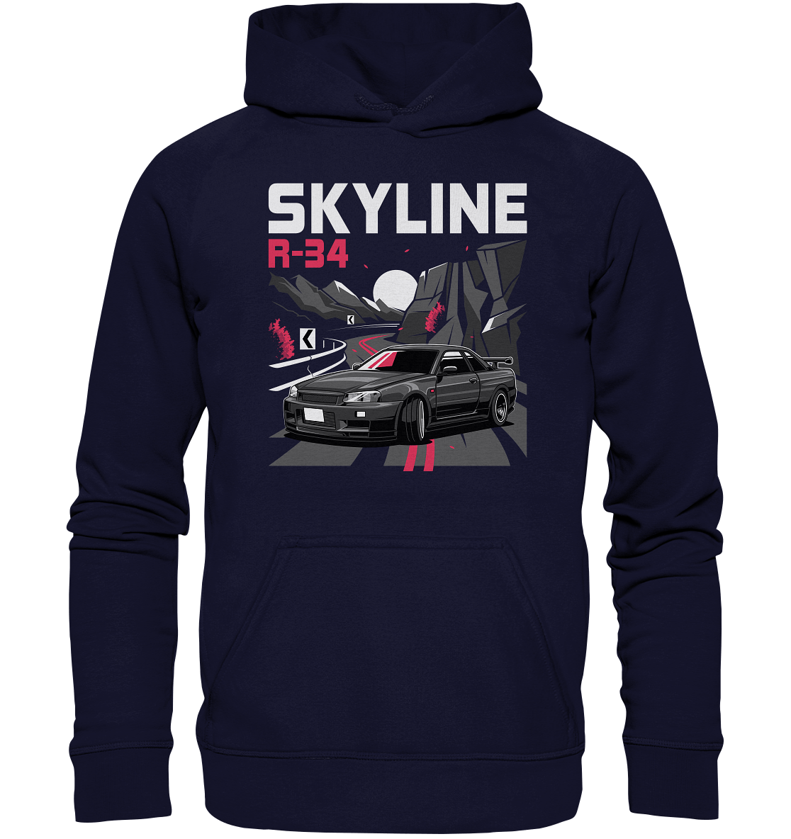 Touge R34 - Basic Unisex Hoodie XL - MotoMerch.de