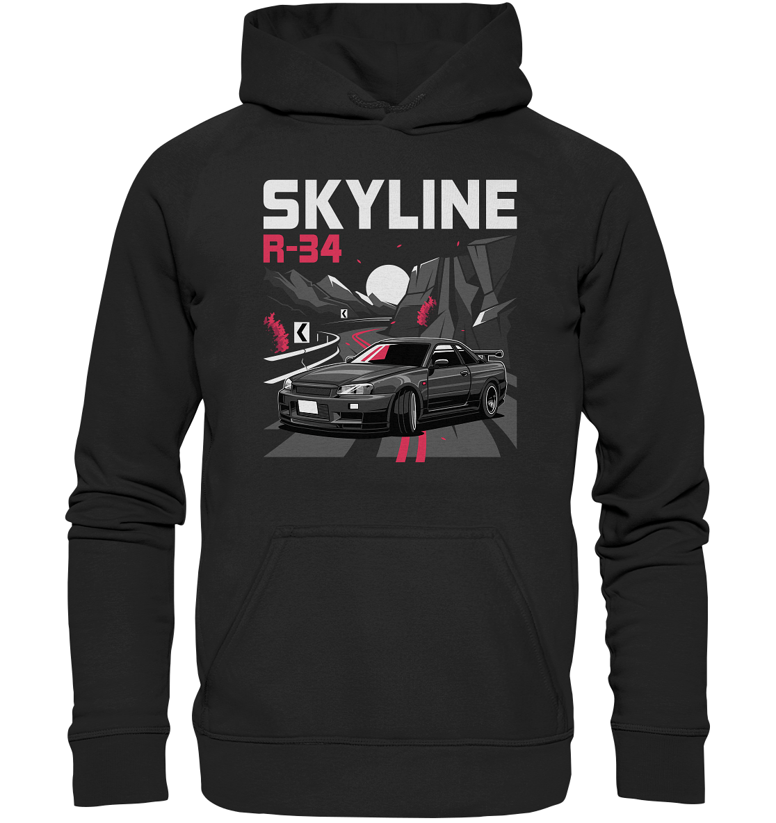 Touge R34 - Basic Unisex Hoodie XL - MotoMerch.de