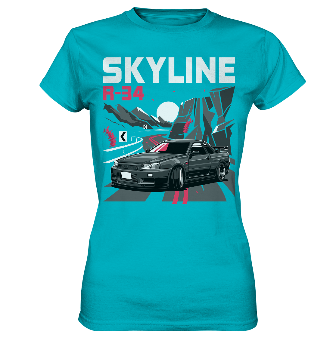 Touge R34 - Ladies Premium Shirt - MotoMerch.de