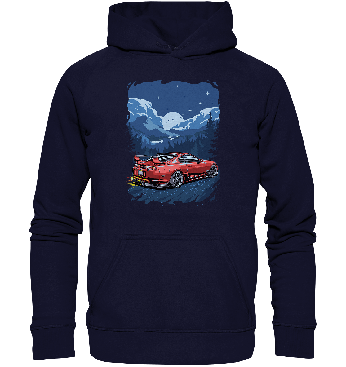Toyota Supra Nightride - Basic Unisex Hoodie XL - MotoMerch.de
