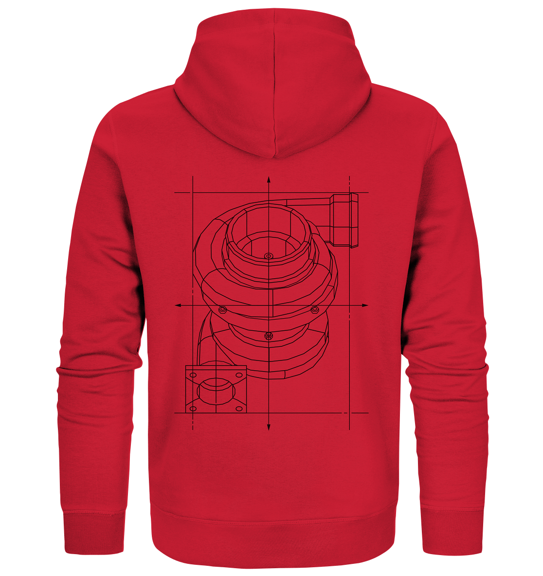 Turbo dunkel - Organic Zipper - MotoMerch.de