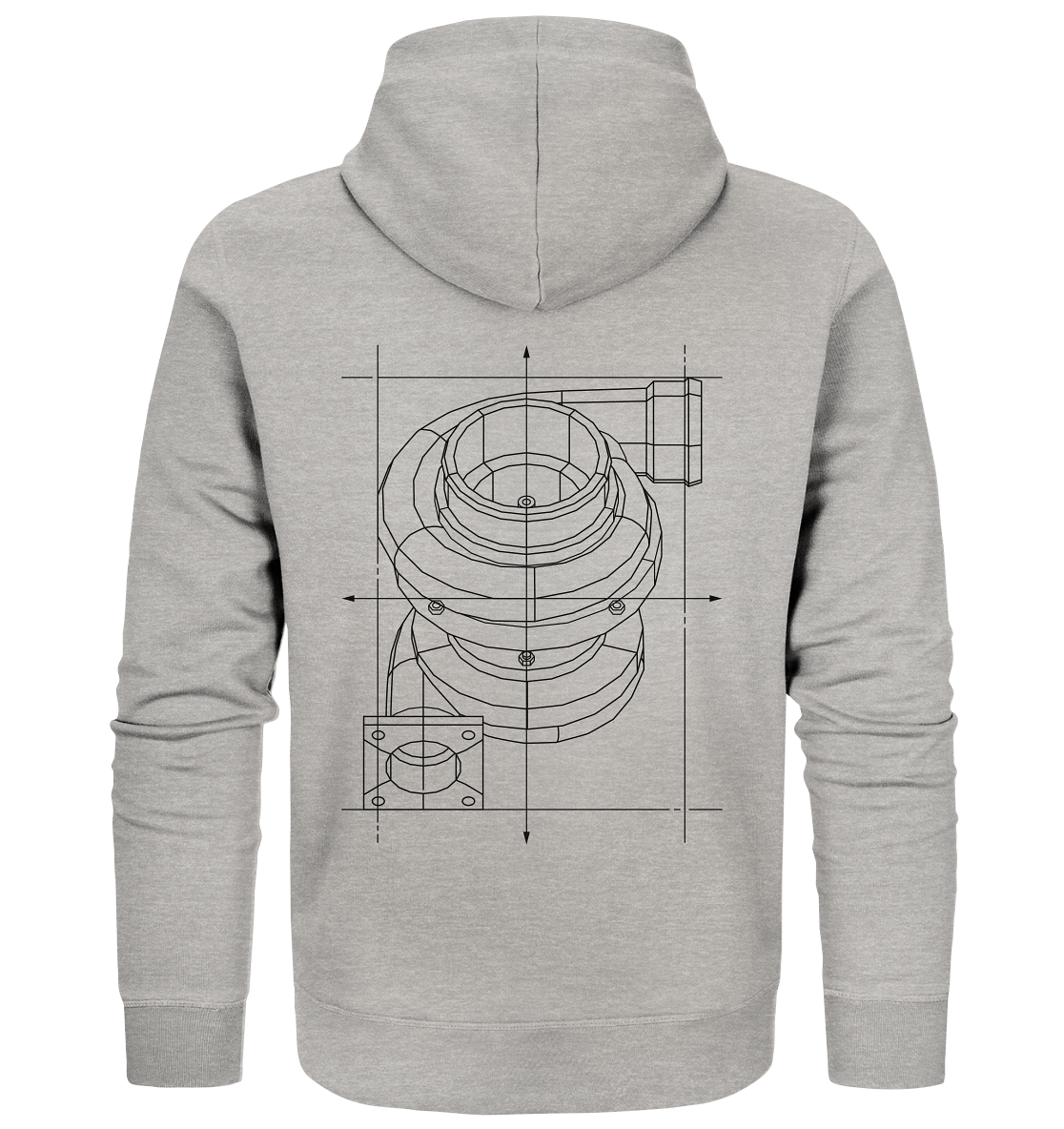 Turbo dunkel - Organic Zipper - MotoMerch.de