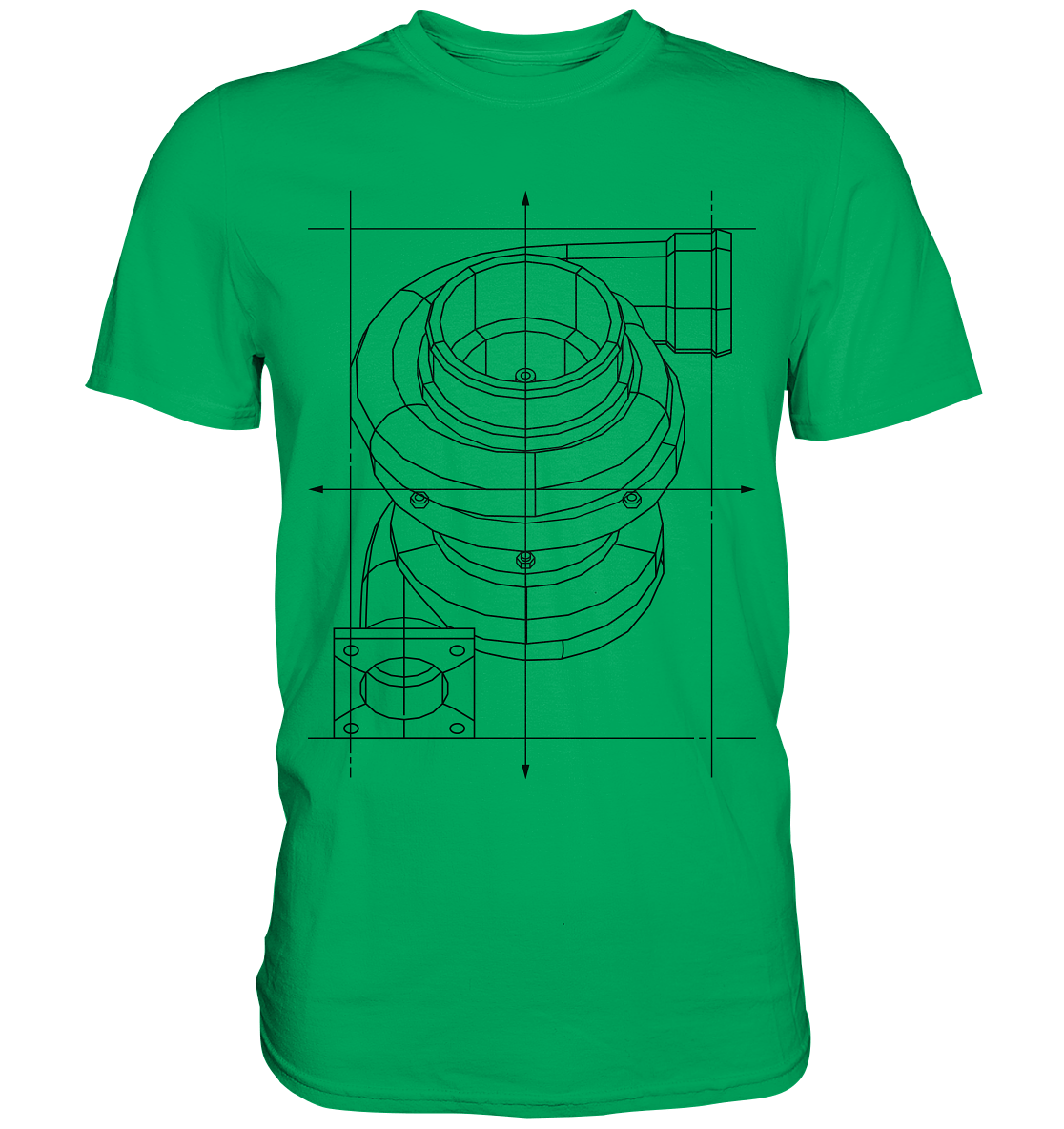 Turbo dunkel - Premium Shirt - MotoMerch.de
