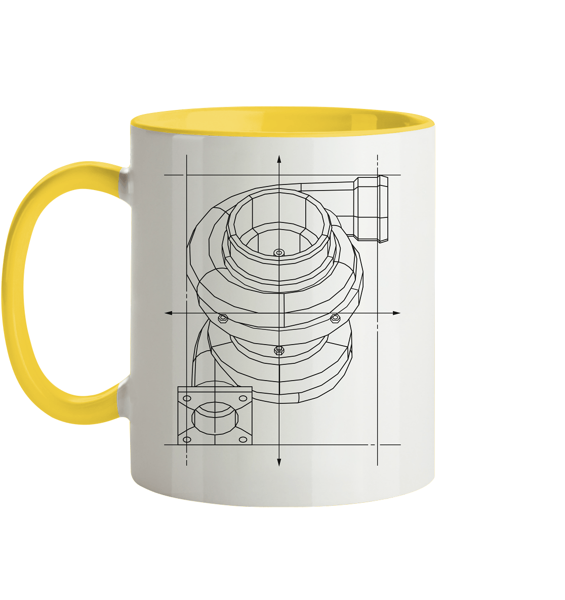Turbo dunkel - Tasse zweifarbig - MotoMerch.de