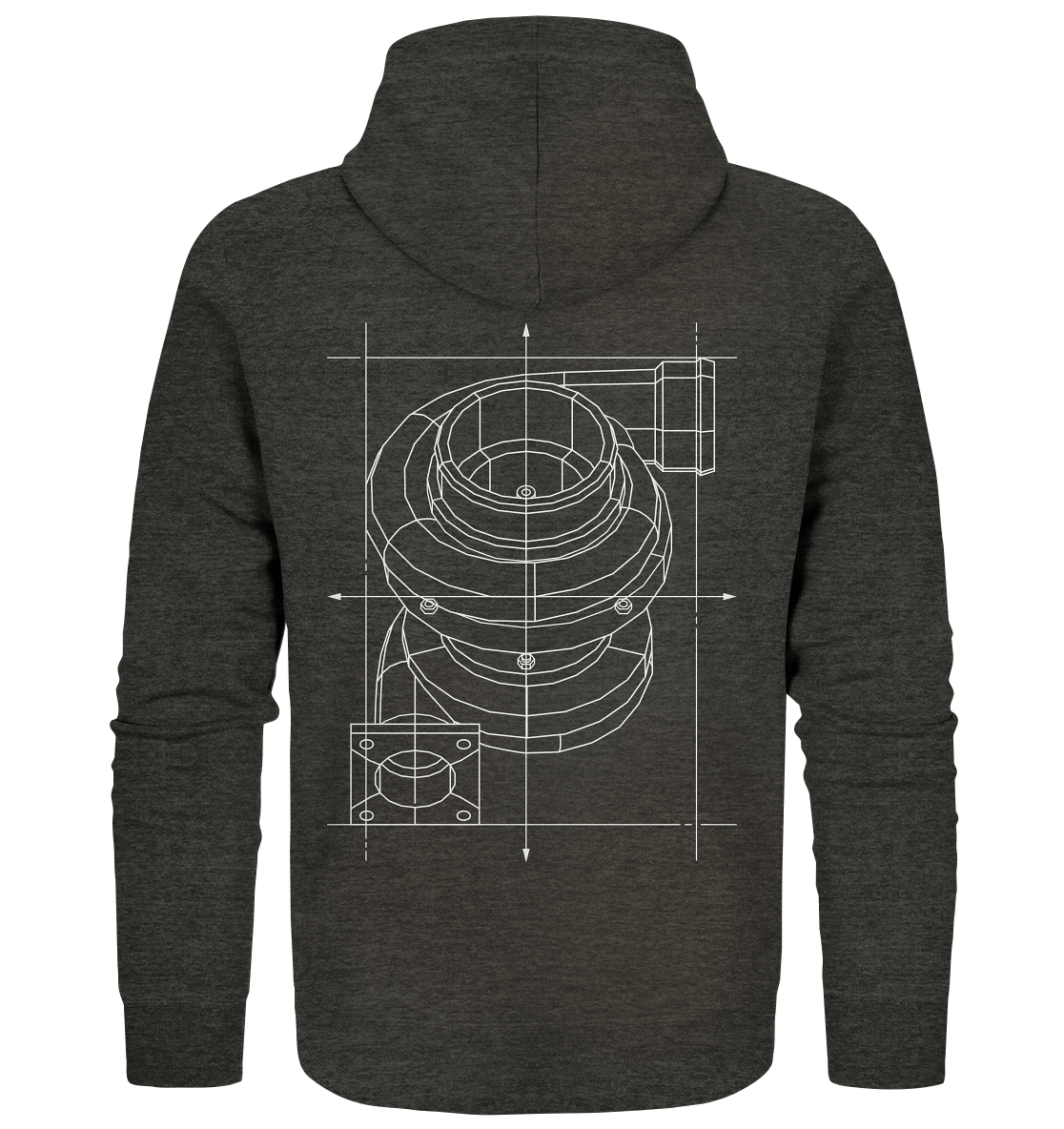 Turbo hell - Organic Zipper - MotoMerch.de