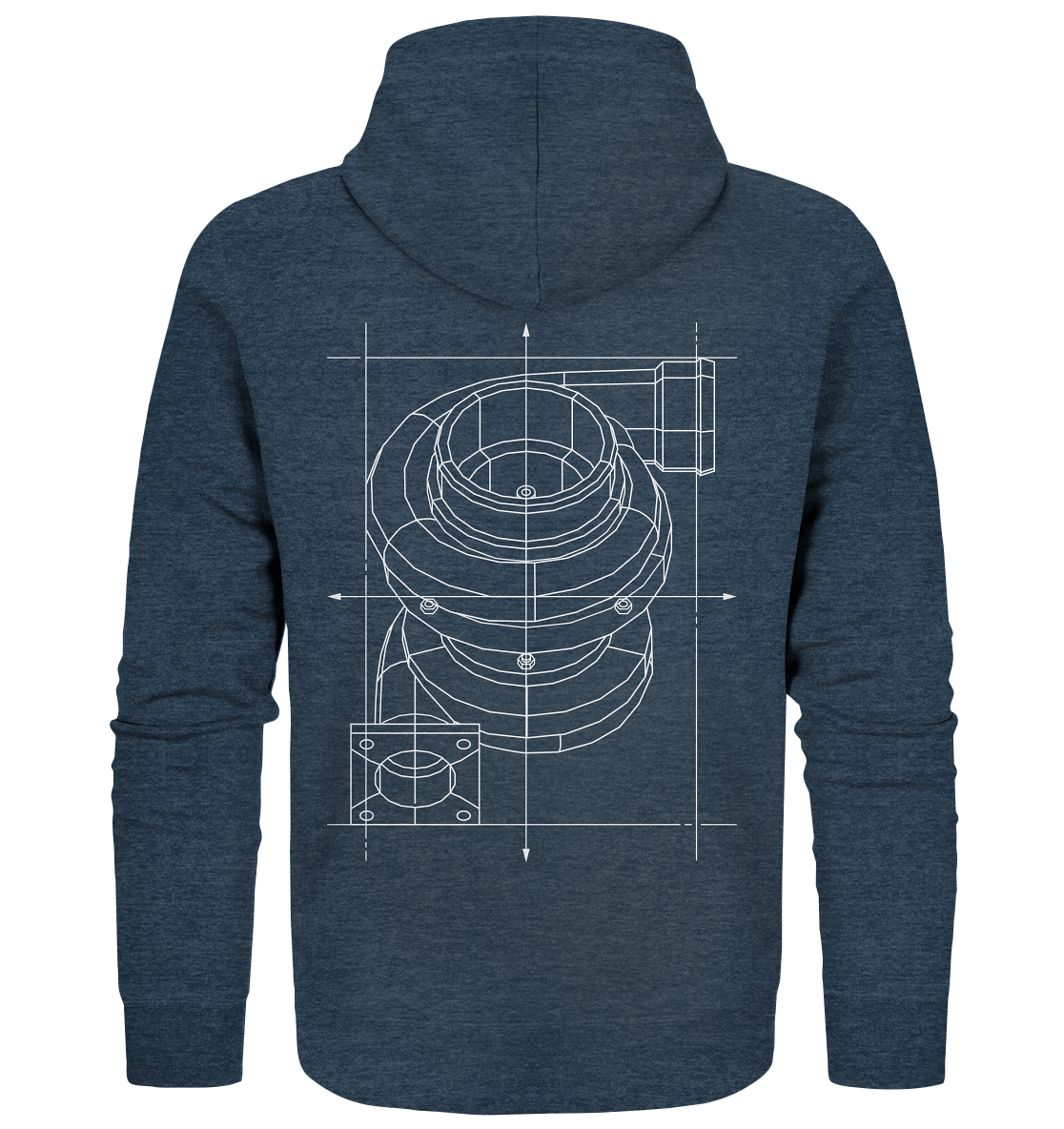 Turbo hell - Organic Zipper - MotoMerch.de