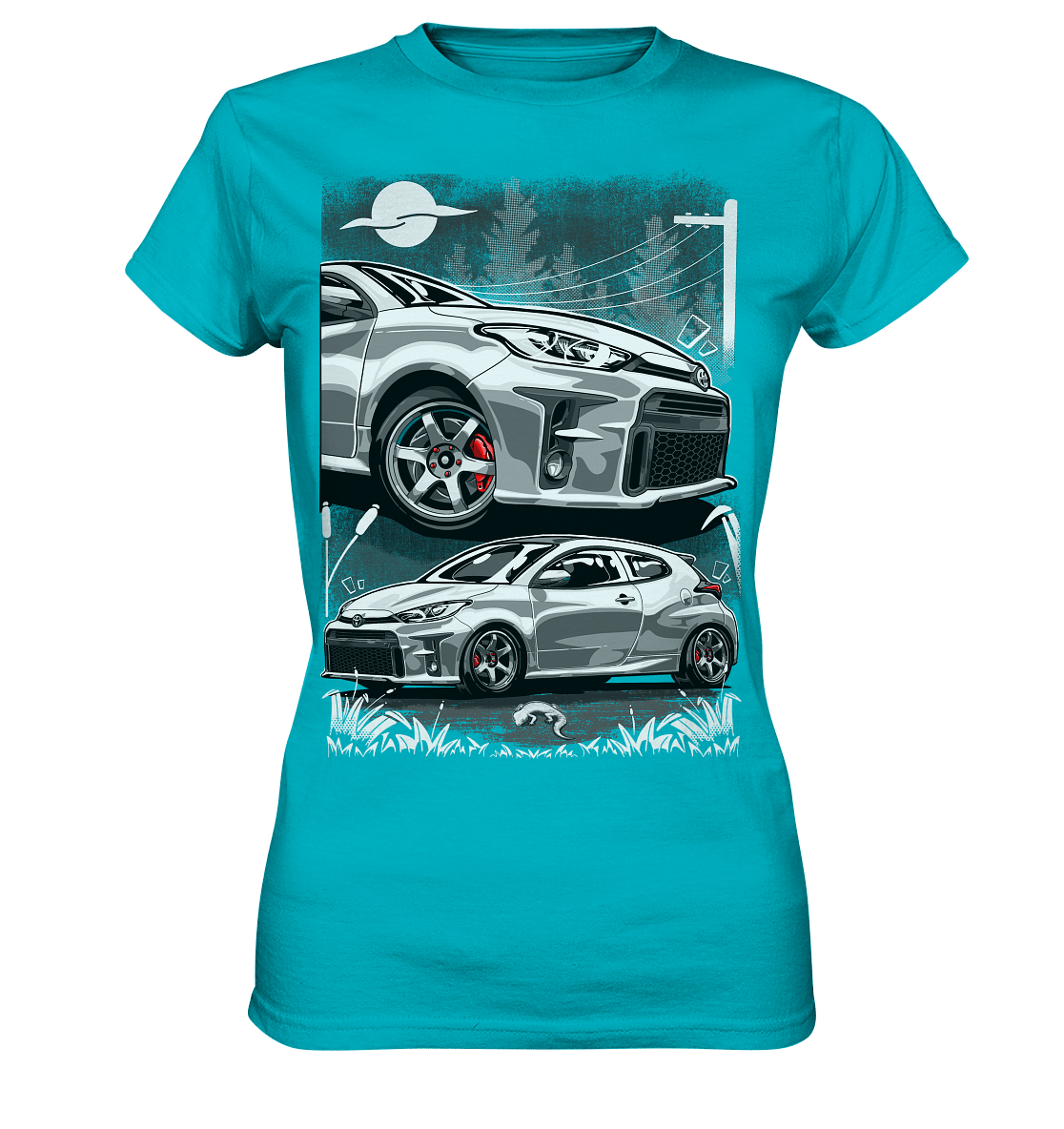Two Face Yaris GR - Ladies Premium Shirt - MotoMerch.de