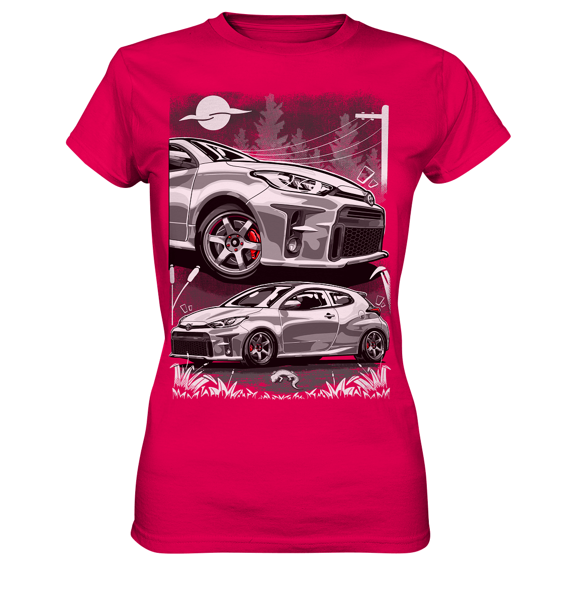 Two Face Yaris GR - Ladies Premium Shirt - MotoMerch.de