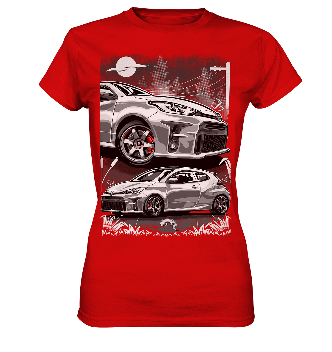 Two Face Yaris GR - Ladies Premium Shirt - MotoMerch.de
