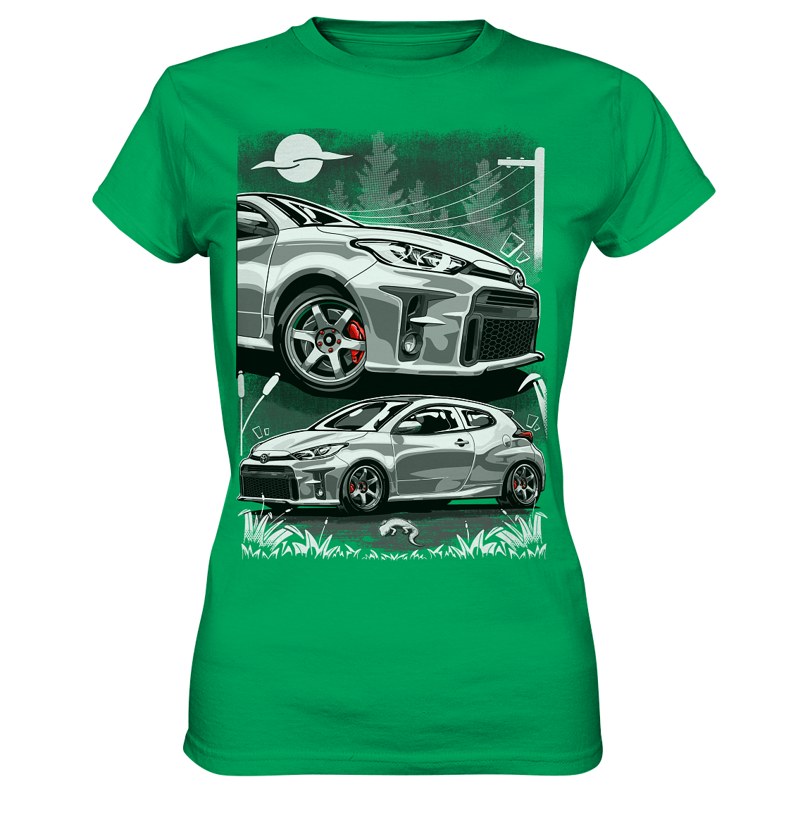 Two Face Yaris GR - Ladies Premium Shirt - MotoMerch.de