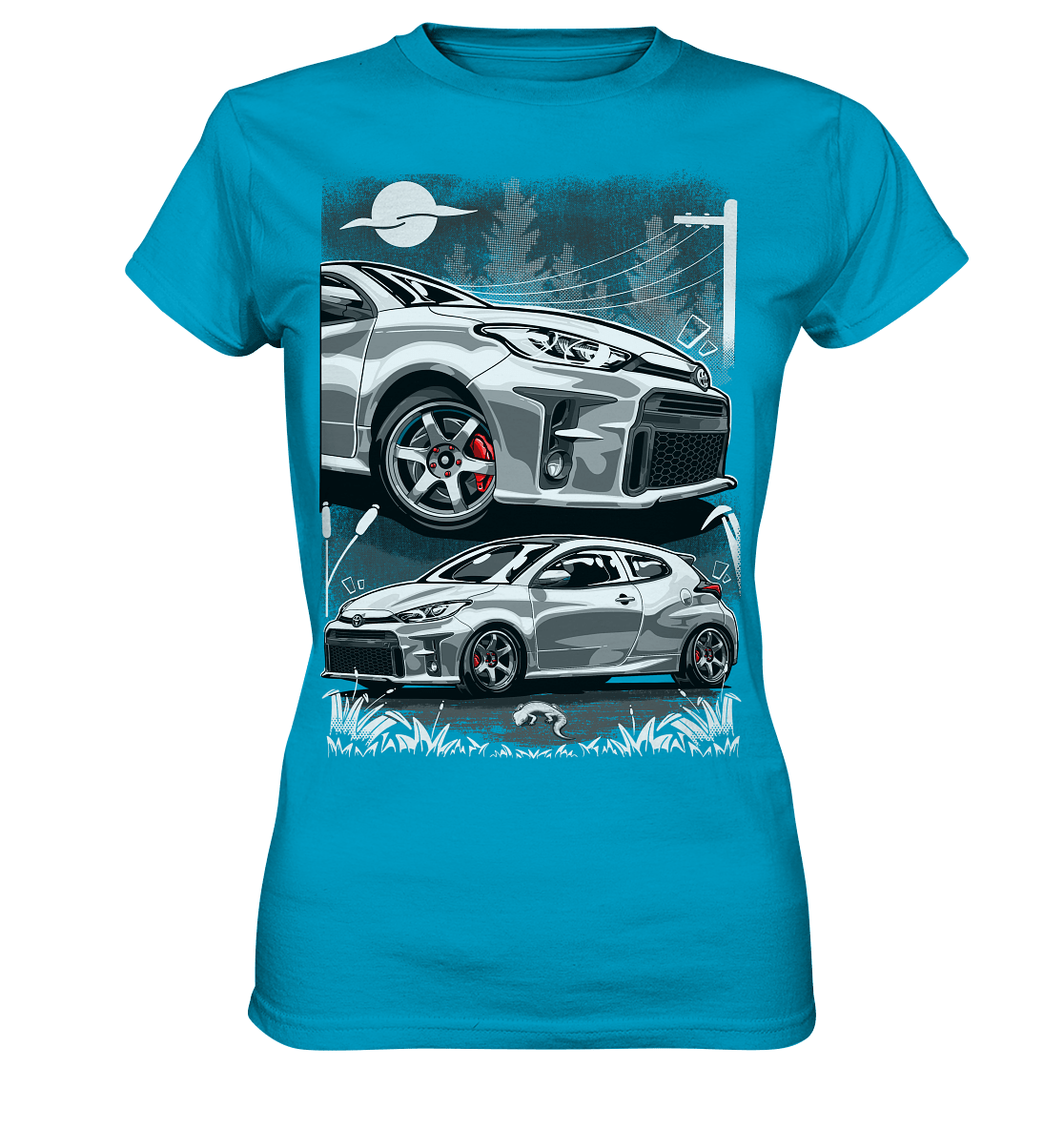 Two Face Yaris GR - Ladies Premium Shirt - MotoMerch.de