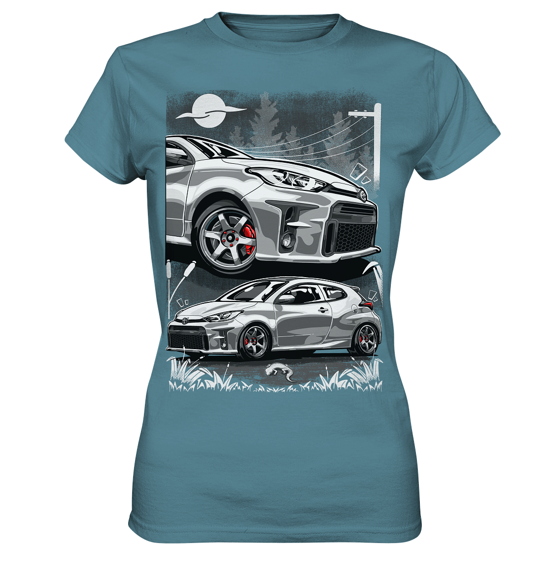 Two Face Yaris GR - Ladies Premium Shirt - MotoMerch.de